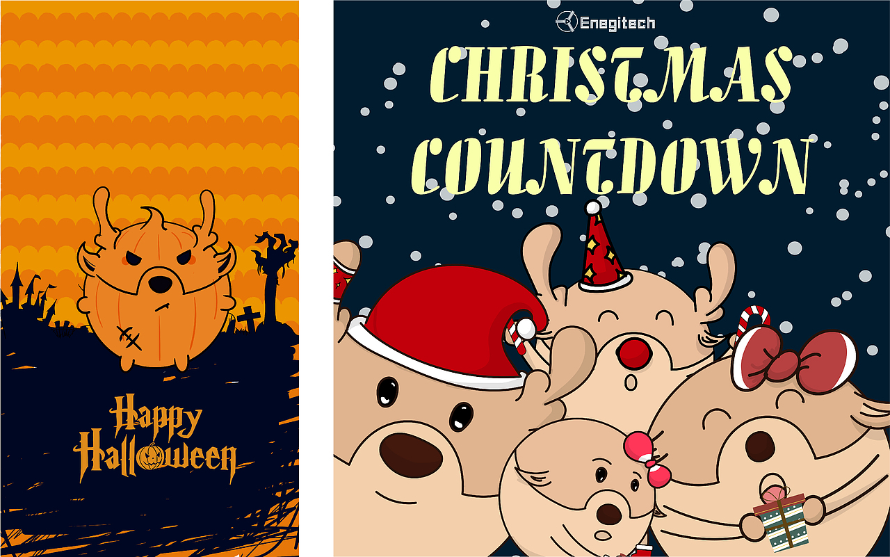 enegitech 吉祥物宣传插画设计