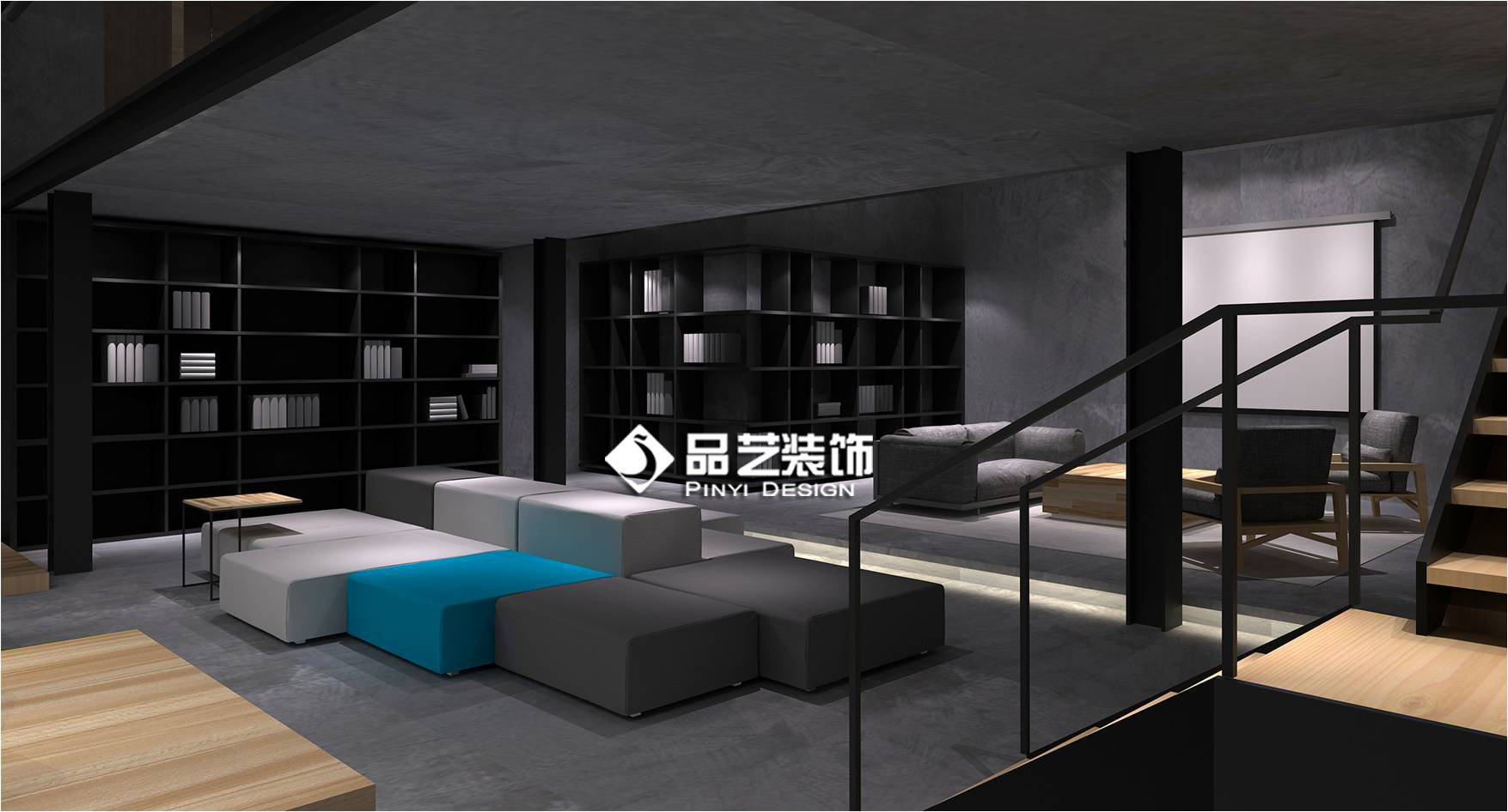 工业复古loft风格办公室 工作室装修设计|空间|家装设计|品艺装饰