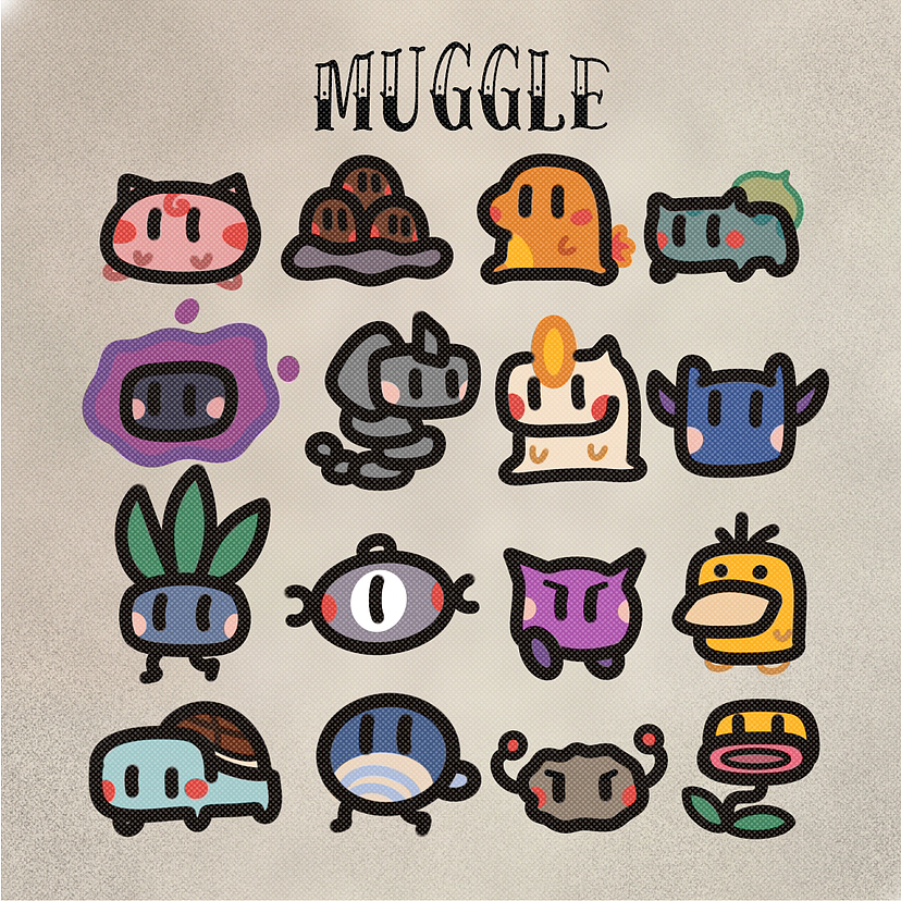 mini宝可梦（图ZMzQzNjcxNTQ4） - 商业插画 - 站酷设计师纹身老爹原创素材 - 站酷ZCOOL