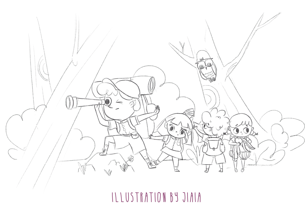 探险小分队~（图ZMTg1MDg0NTg0） - 儿童插画 - 站酷设计师_Jiaia原创素材 - 站酷ZCOOL