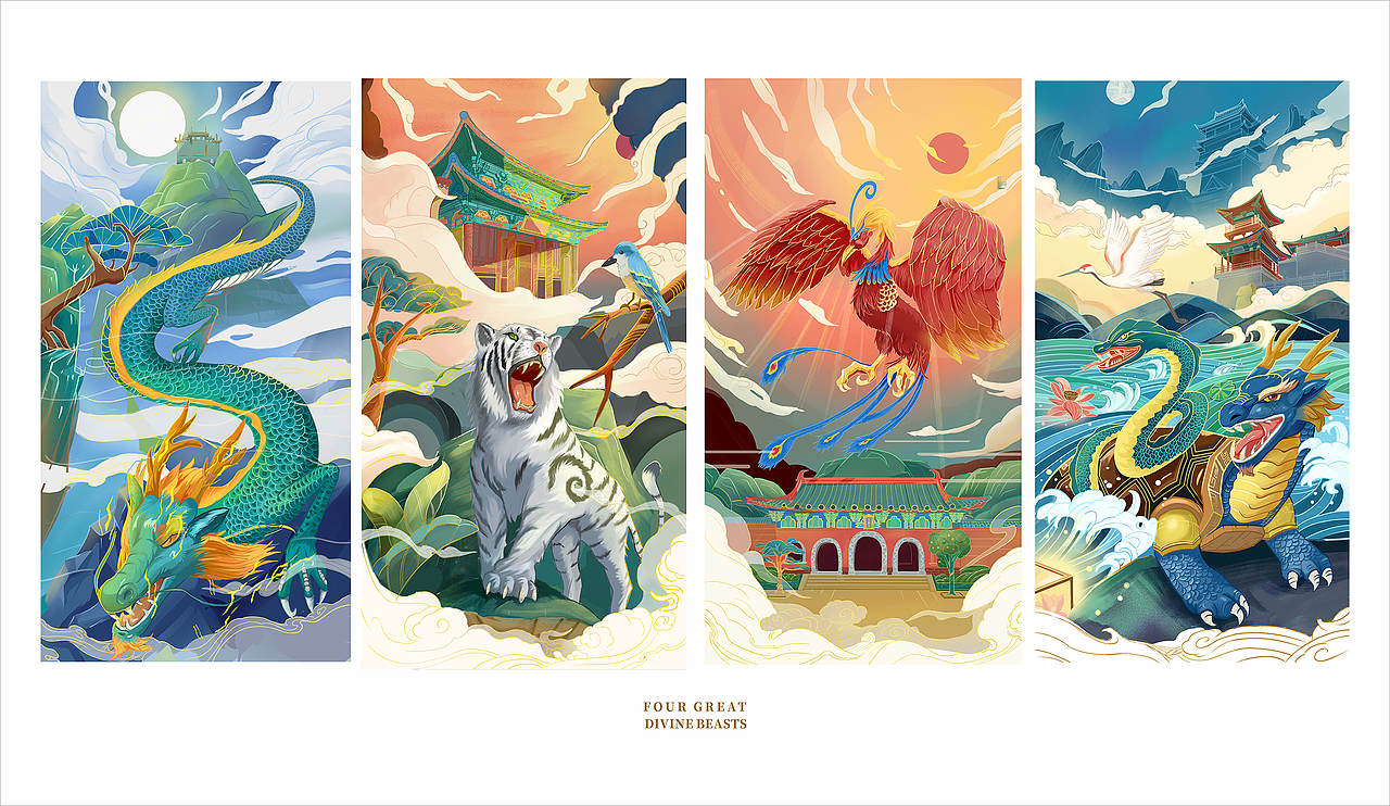 乐划锁屏四大神兽