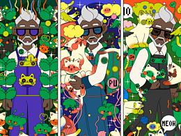 7月 风格 平面插画