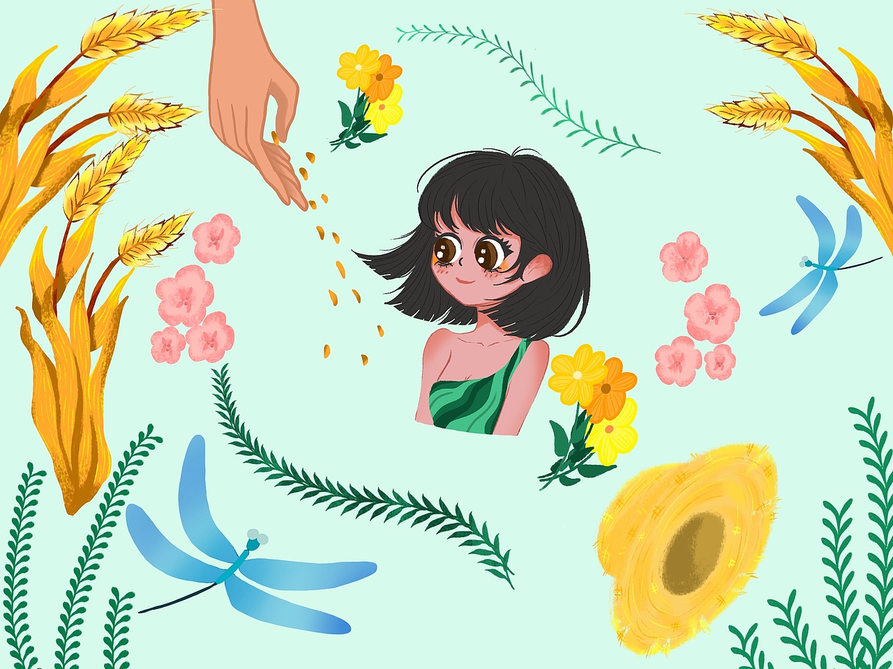 这一组相对前两组并不是夏日主题，但在夏日，总是有人辛勤的耕作着。