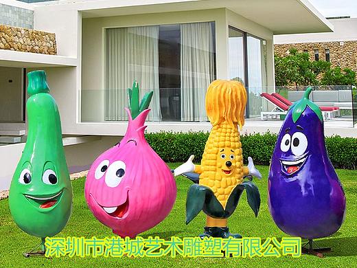 超萌可爱趣味十足玻璃钢瓜果卡通雕塑用艺术装点生活