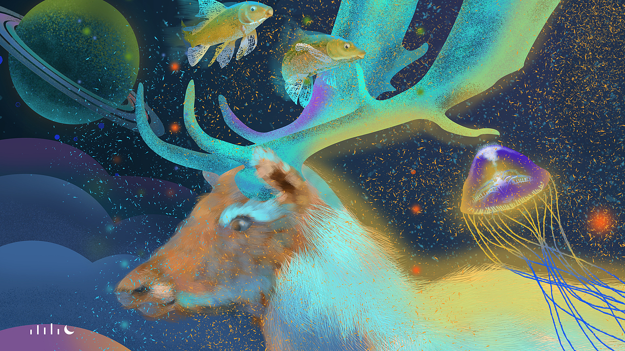 《欲神》（图ZMTYyODYzNzMy） - 商业插画 - 站酷设计师小小月79原创素材 - 站酷ZCOOL