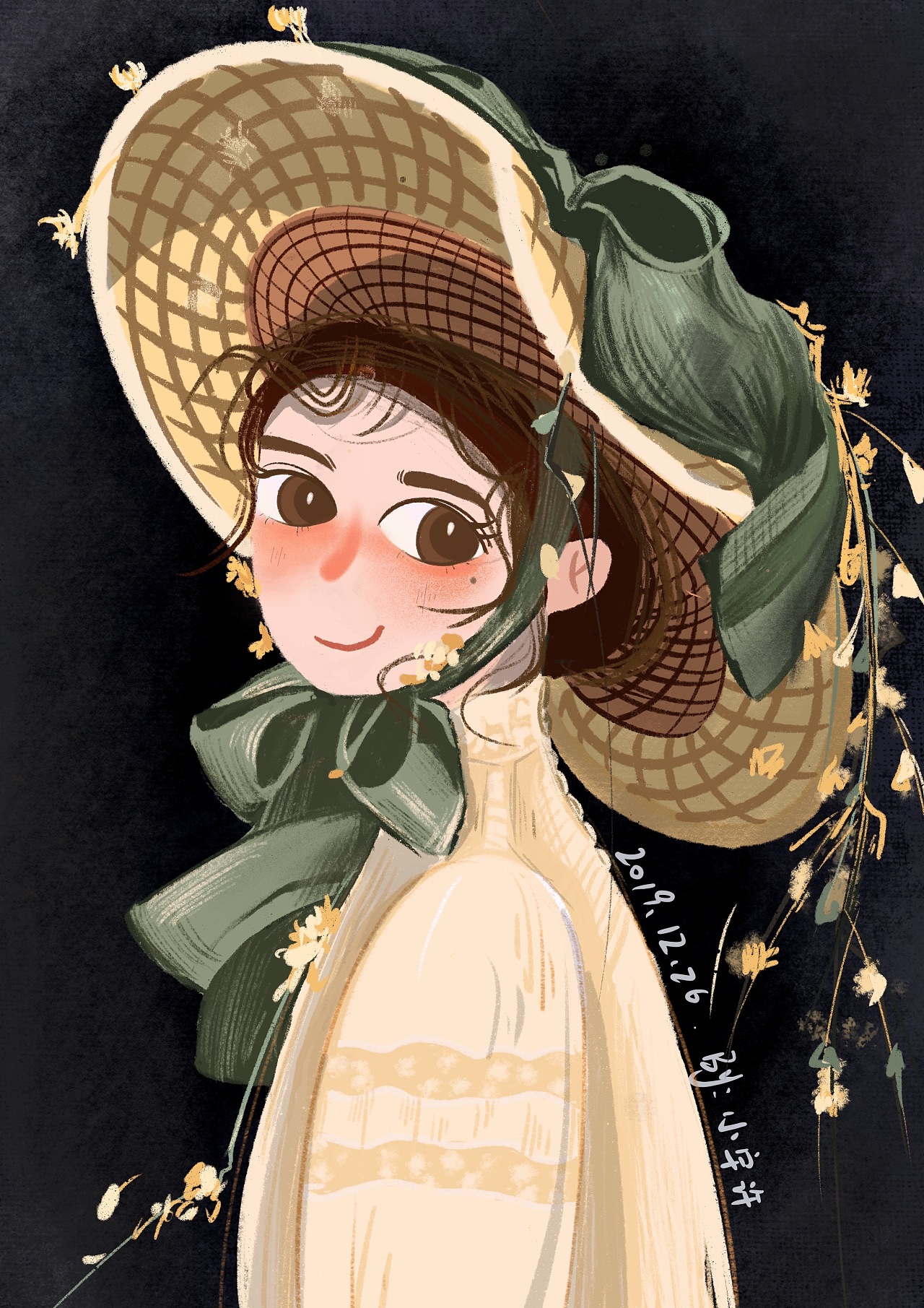 森系少女打卡|插画|创作习作|七八四十贰 - 原创作品 - 站酷 (zcool)