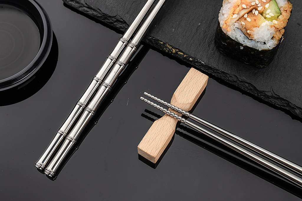 不锈钢筷子 钛合金筷子 餐具 淘宝详情页主图静物拍摄