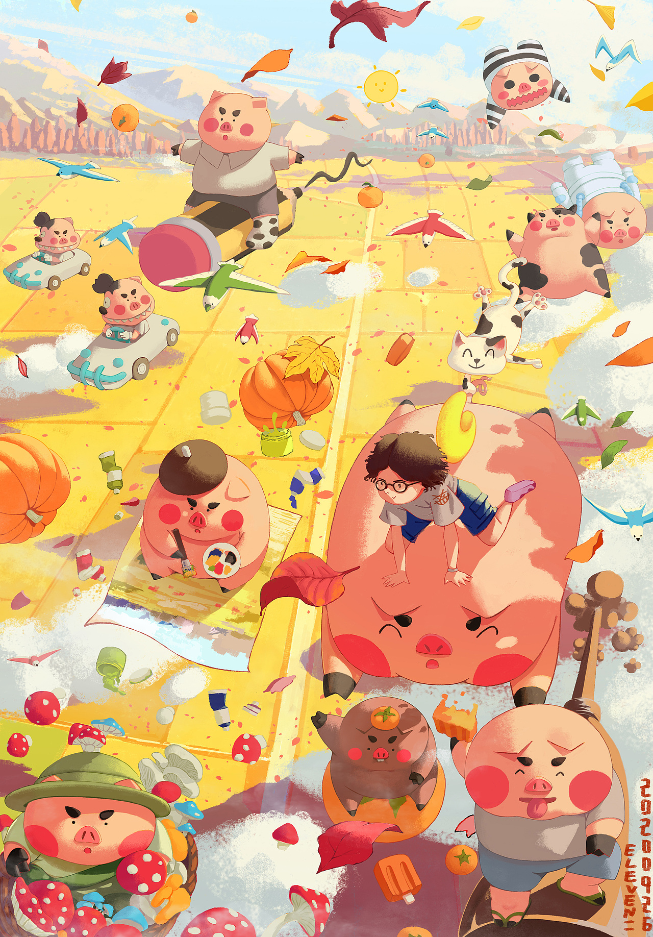 猪猪四季（图ZMjQ5MjczNzIw） - 创作习作 - 站酷设计师古怪的十一原创素材 - 站酷ZCOOL