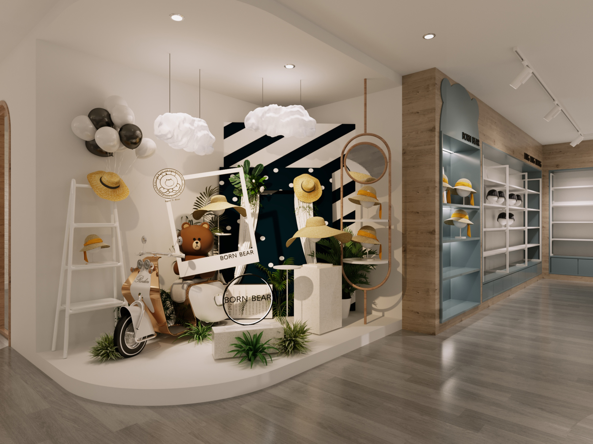 零龄熊帽子样品展示厅