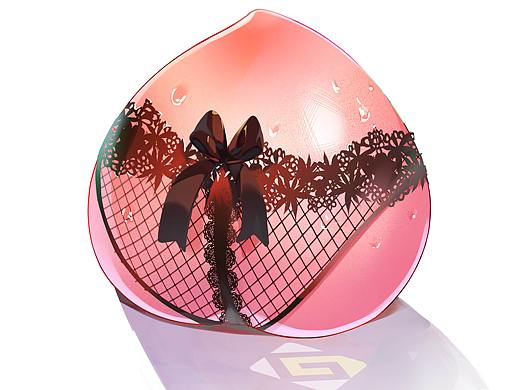 上色，一个桃子