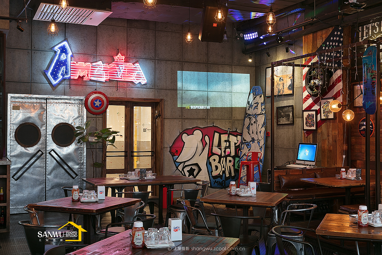 上屋摄影｜王府井 Let's bar餐厅（图ZNzQ1MzE3NjA=） - 环境/建筑摄影 - 站酷设计师上屋摄影原创素材 - 站酷ZCOOL
