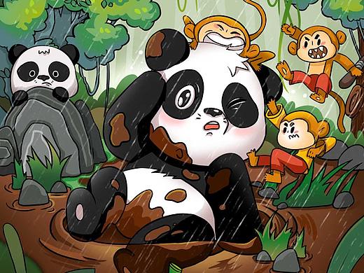 《熊猫勇士》插画设计