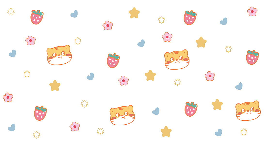 虎萌萌图案设计 地毯窗帘桌单口罩图案