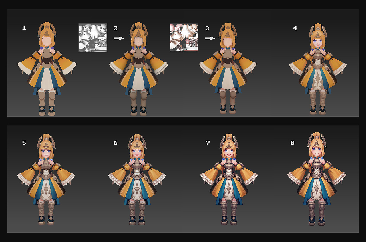 3d手绘角色新妹子