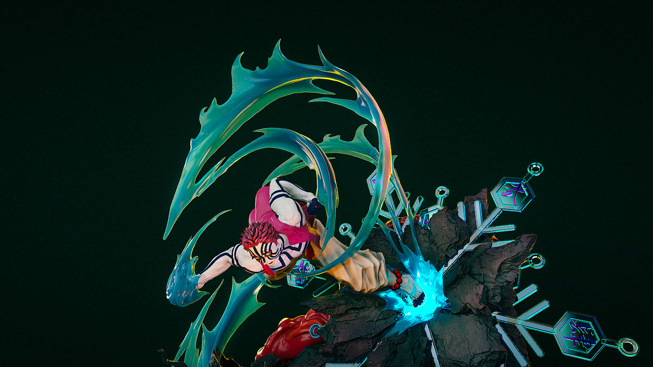 鬼灭之刃——猗窩座（上弦叁）（图ZMzE1MzAyNDgw） - 人物/生物 - 站酷设计师CCJ_IDEA原创素材 - 站酷ZCOOL