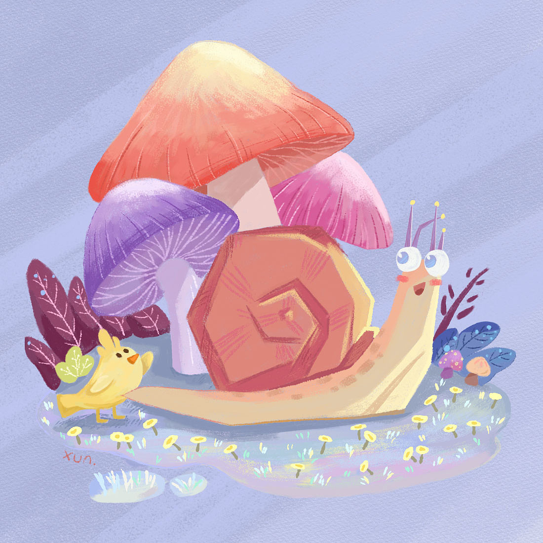 第五周 蘑菇和蝸牛（圖ZMzQzMTQ3ODky） - 創(chuàng)作習(xí)作 - 站酷設(shè)計(jì)師尋_xun原創(chuàng)素材 - 站酷ZCOOL