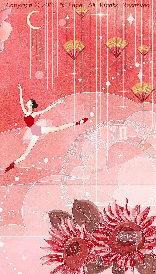 《红·绽放》（图ZMjI1MzQ1NzU2） - 商业插画 - 站酷设计师阿棱C原创素材 - 站酷ZCOOL