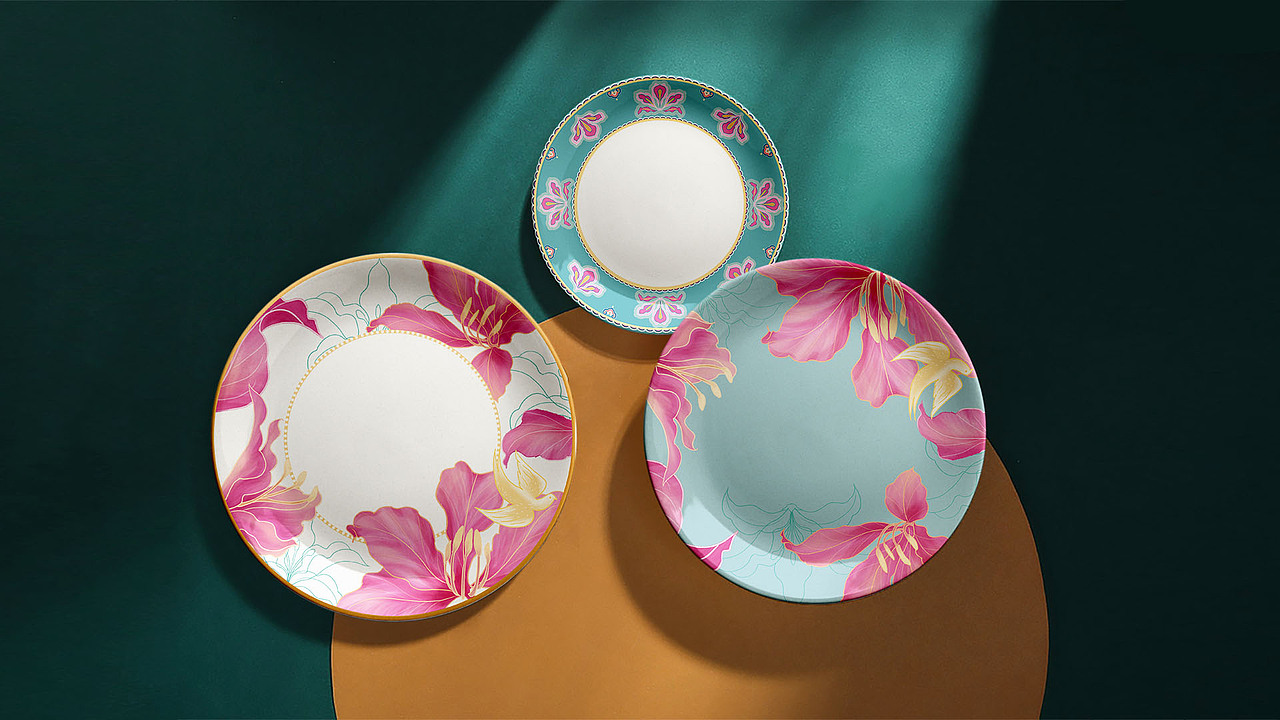 餐具纹饰设计花纹图案文创设计