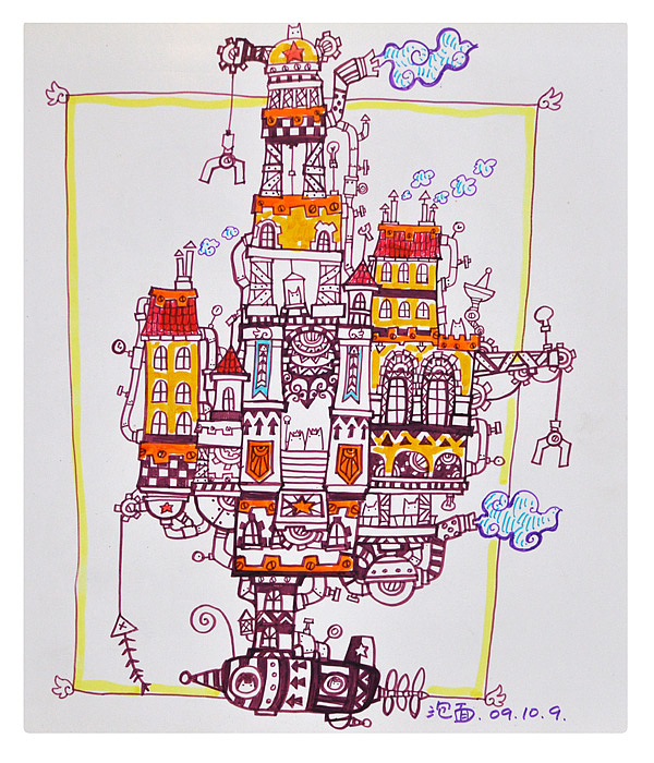 之前的水彩笔涂鸦本子～希望大家喜欢（图ZMTAwNjY5MDg=） - 创作习作 - 站酷设计师还是一碗泡面原创素材 - 站酷ZCOOL