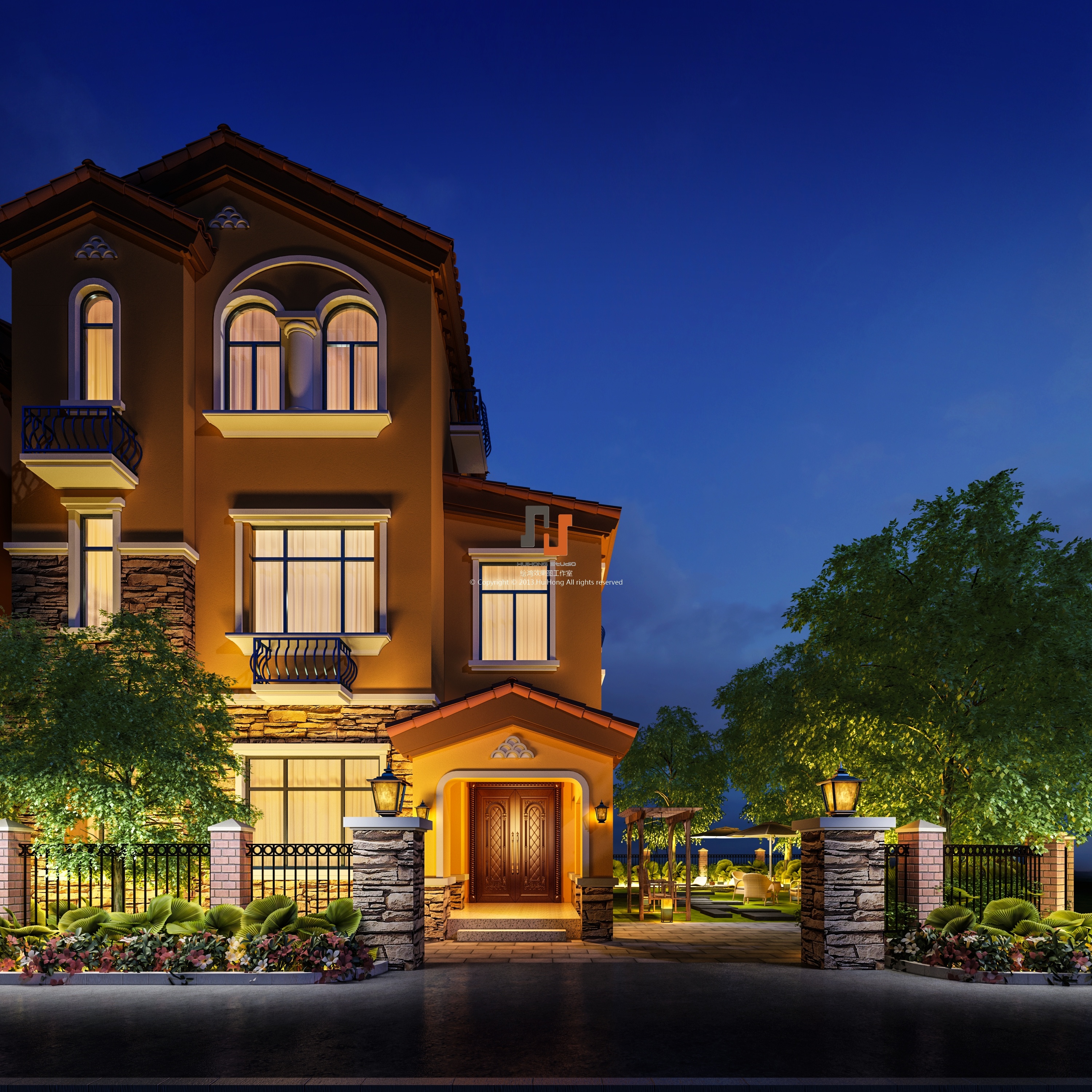 现代轻奢别墅一套