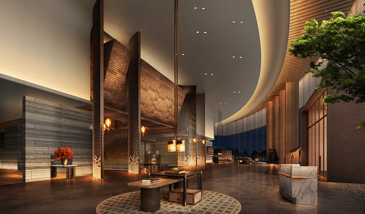 某万豪酒店的灯光概念设计图