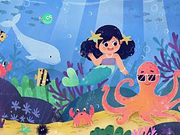 海底世界美人魚