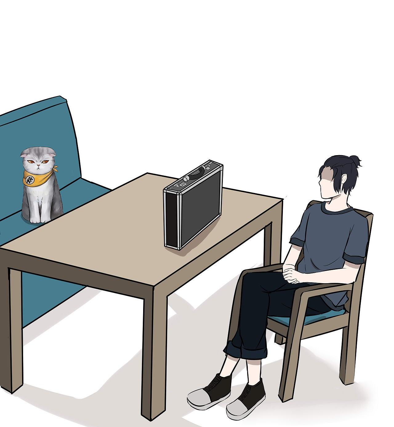 让猫听话的秘技（图ZOTE0NTY0MzY=） - 商业插画 - 站酷设计师喵弄原创素材 - 站酷ZCOOL