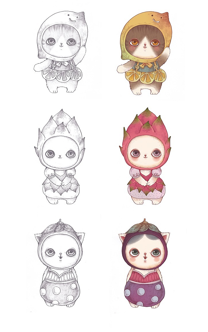 一堆奇怪的喵~（图ZMTMzNDcyNTE2） - 商业插画 - 站酷设计师猫吉婆婆原创素材 - 站酷ZCOOL