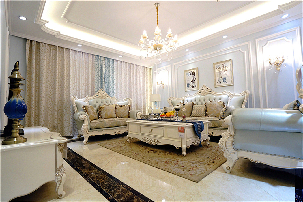 【西安盛腾家装】法式浪漫风格-样板间装修效果图