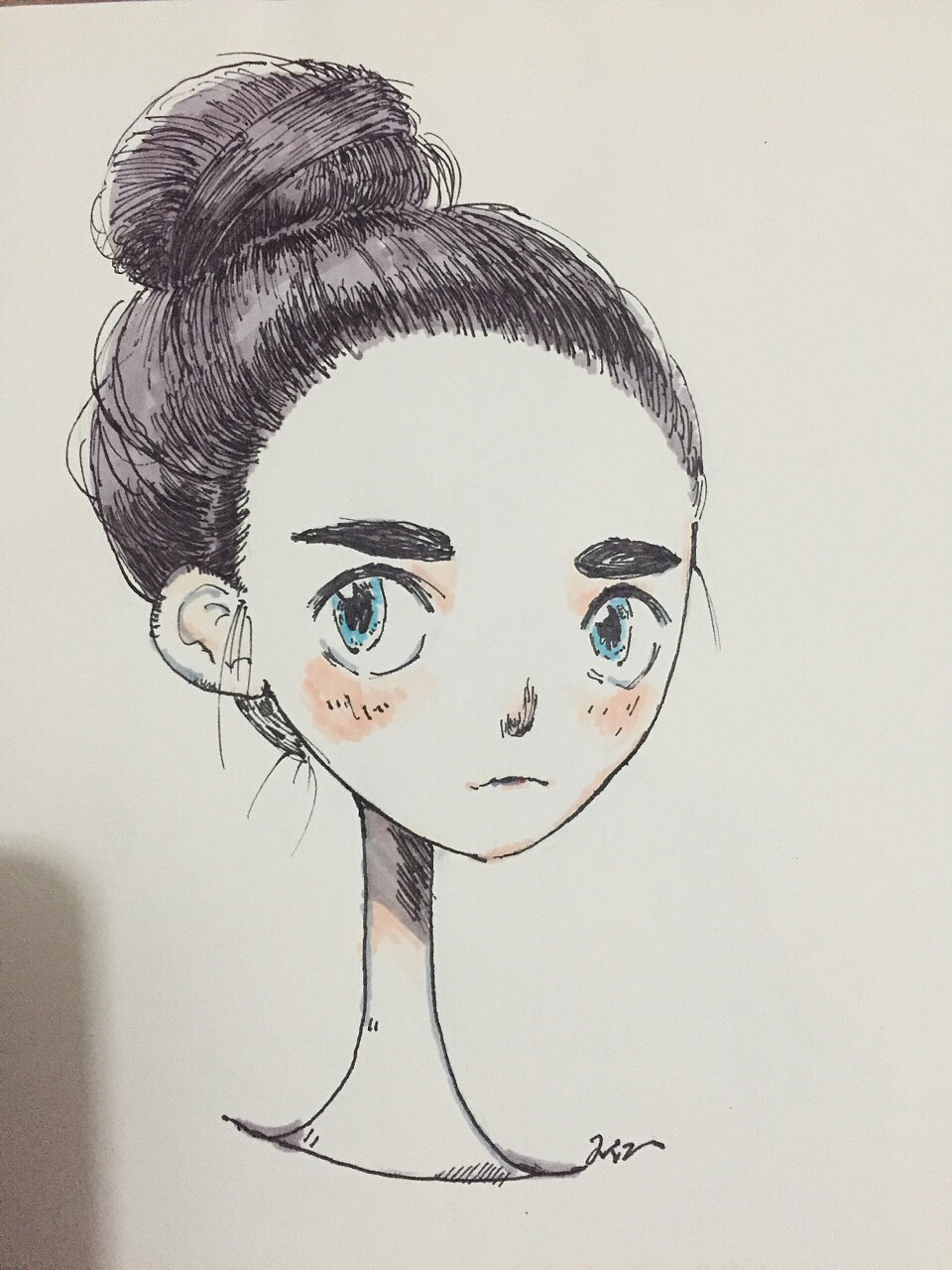 卡通女孩。马克笔（图ZNjU0NTkyNDA=） - 艺术插画 - 站酷设计师仁仁仁仁仁仁原创素材 - 站酷ZCOOL