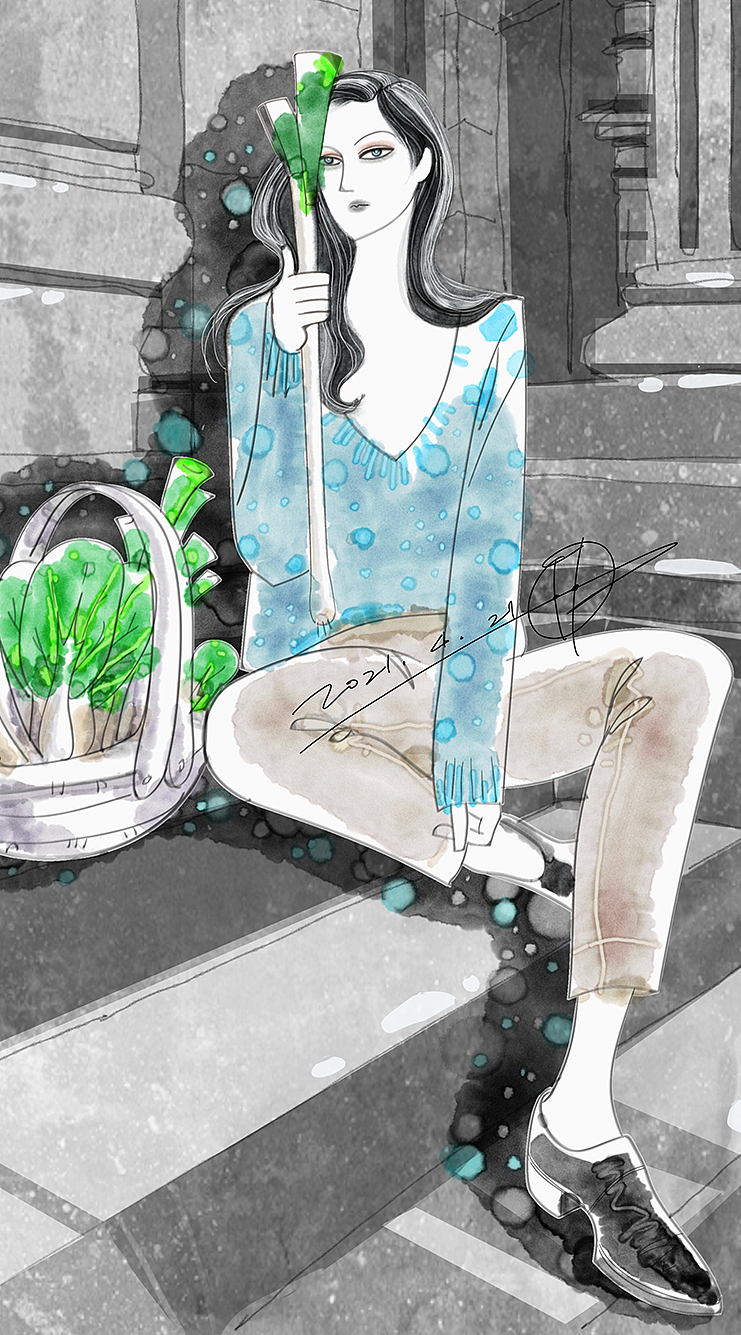 越綠色越美好（圖ZMjUyMDM2ODEy） - 商業(yè)插畫 - 站酷設計師時尚插畫彤原創(chuàng)素材 - 站酷ZCOOL