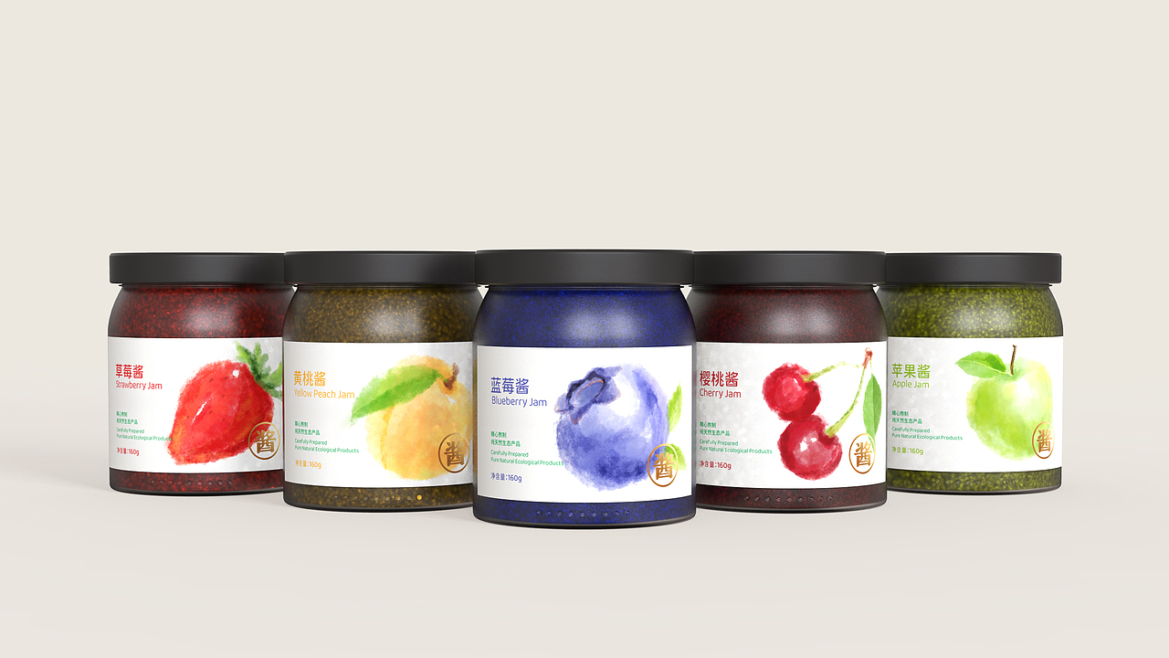 YOYO酱标志包装设计 | 果酱 简约 水彩 插画（图ZMjYxMDQ5OTgw） - 包装 - 站酷设计师FORMER1988原创素材 - 站酷ZCOOL