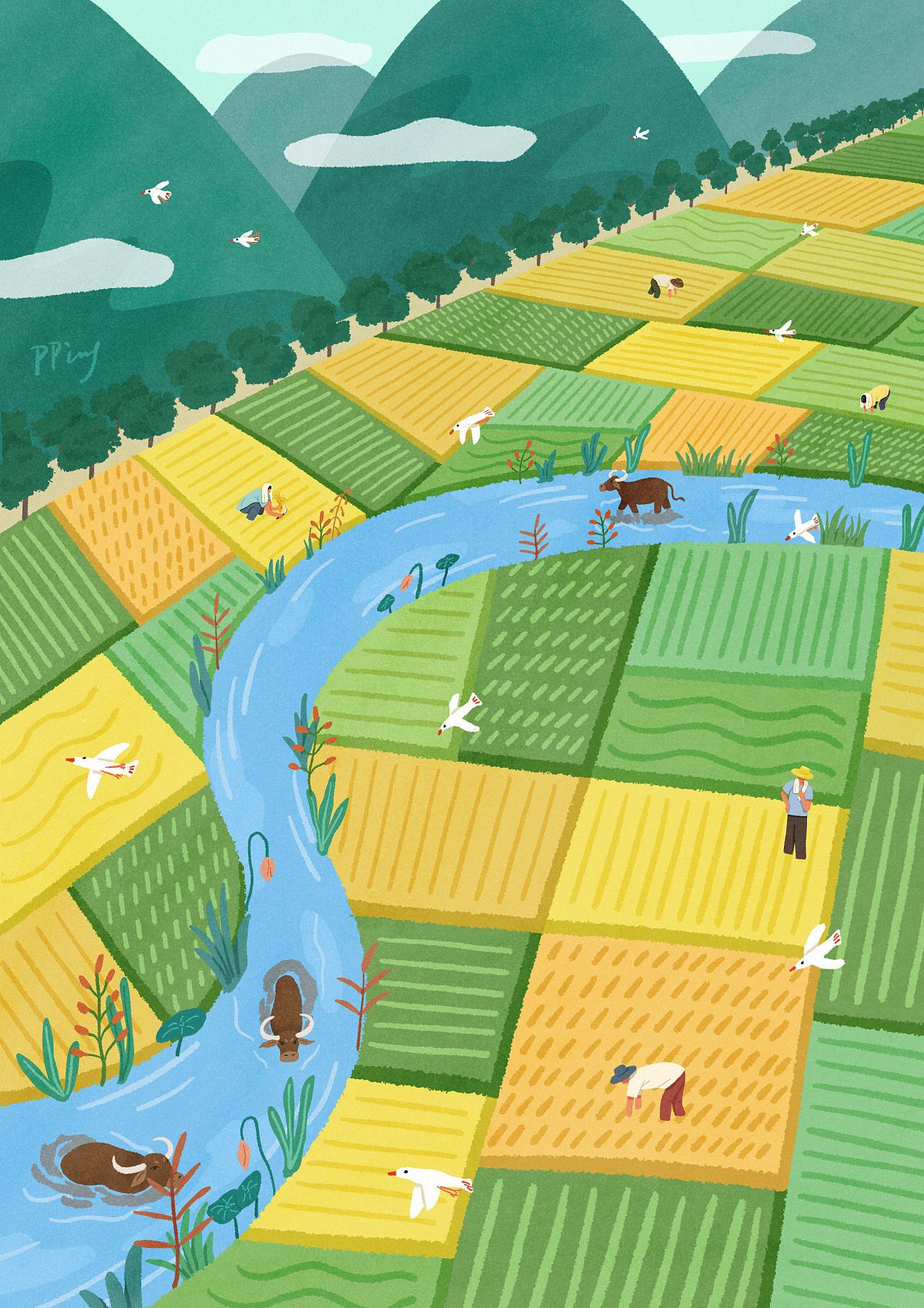 山野四季|插画|创作习作|ppinglai - 原创作品 - 站酷 (zcool)