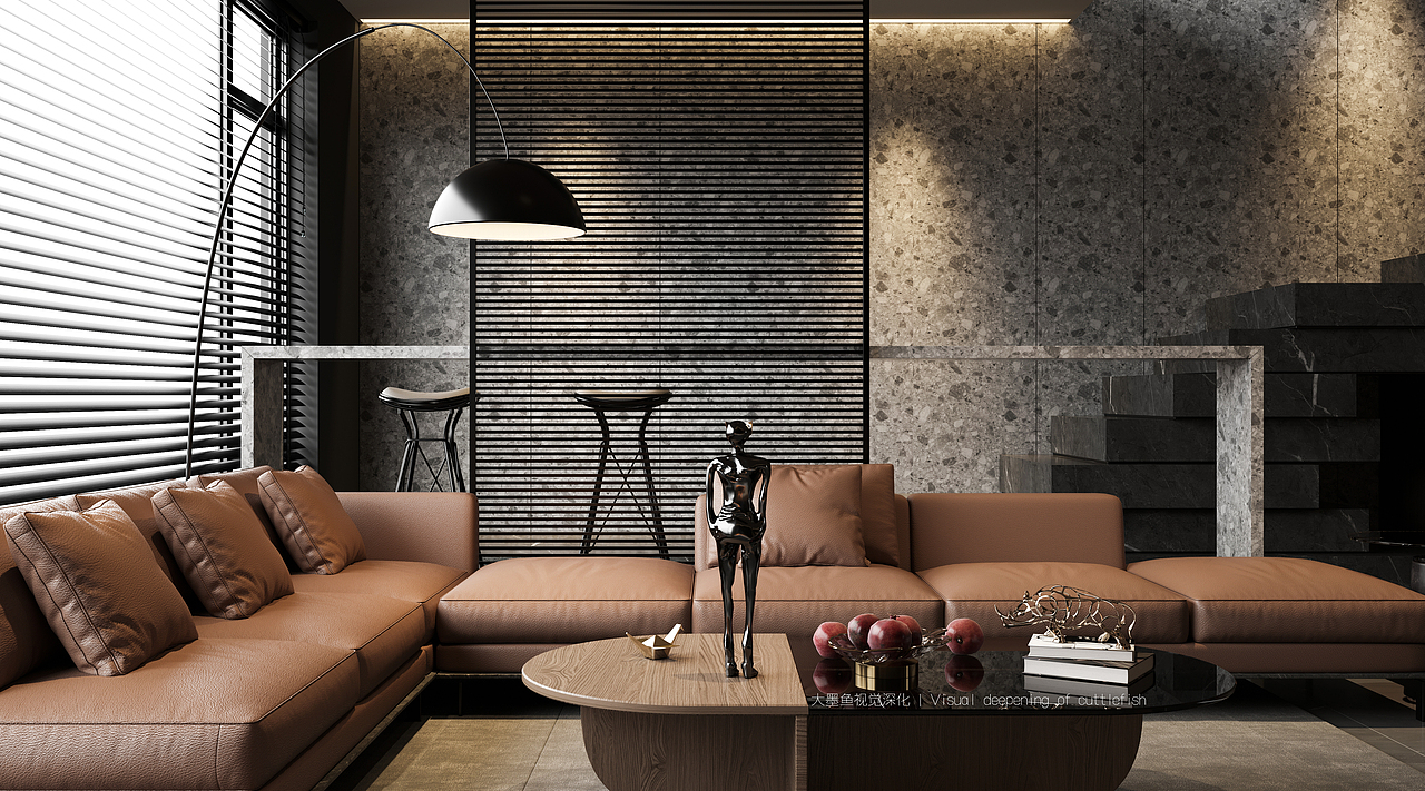 大墨魚視覺深化 | 现代 · 简黑（图ZMjQxMDA4OTg4） - 家装设计 - 站酷设计师ink视觉原创素材 - 站酷ZCOOL