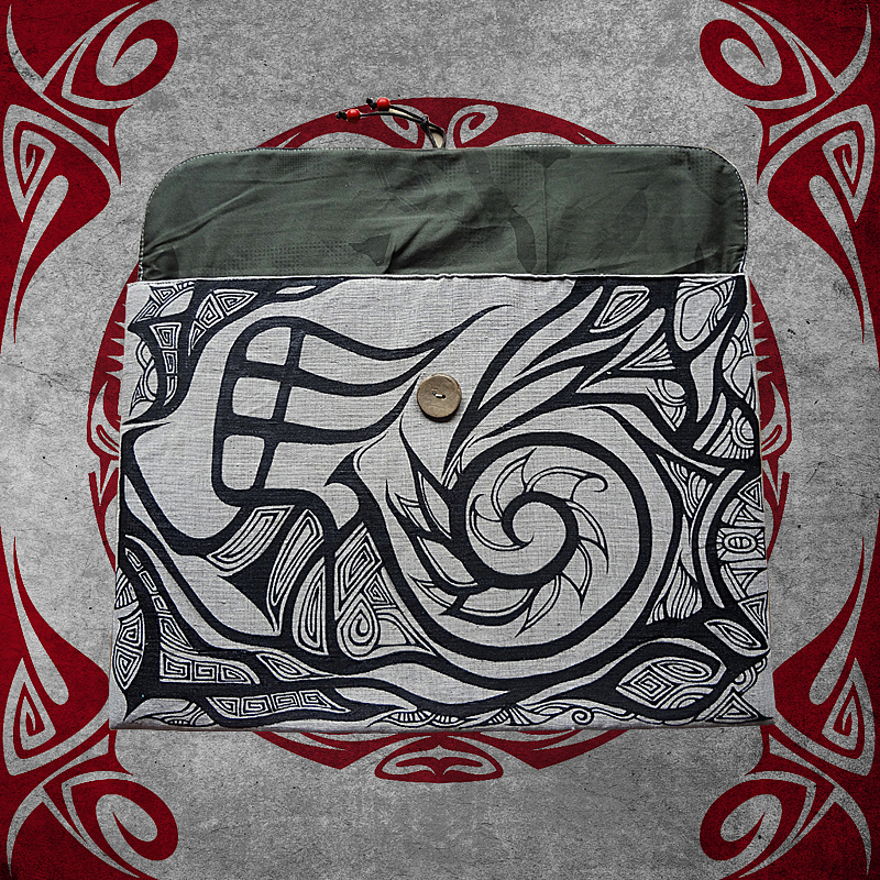 叁公馆独家原创·午马吉祥·手绘文字图腾内胆包