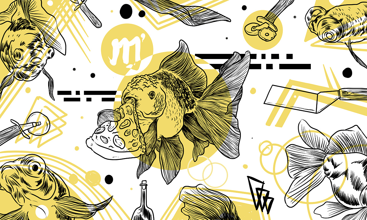 好多鱼|其他|墙绘/立体画|jimzh酷嗨儿 - 原创作品 - 站酷 (zcool)