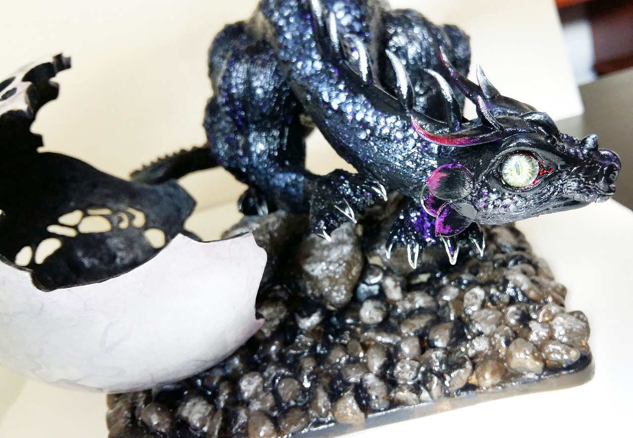 超轻黏土 一只黑炭蜥蜴