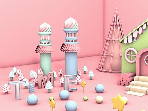 C4D  糖果屋