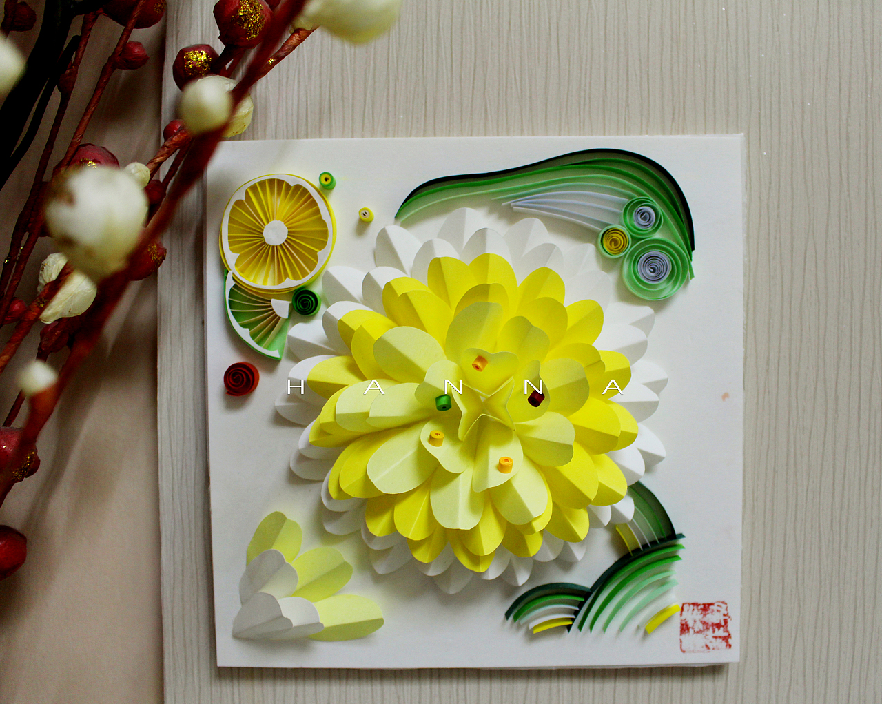 小纸条里的彩色世界衍纸