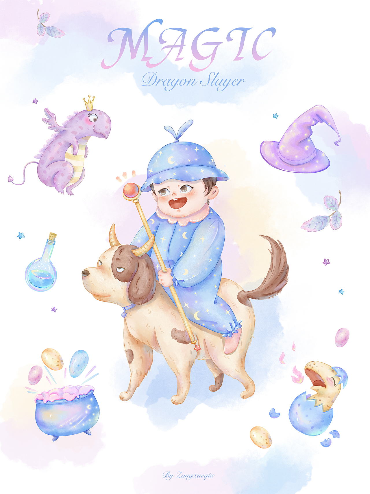 水彩文创插画 萌娃二三事（图ZMjYzNjQ1MzY0） - 商业插画 - 站酷设计师脏雪球CC原创素材 - 站酷ZCOOL