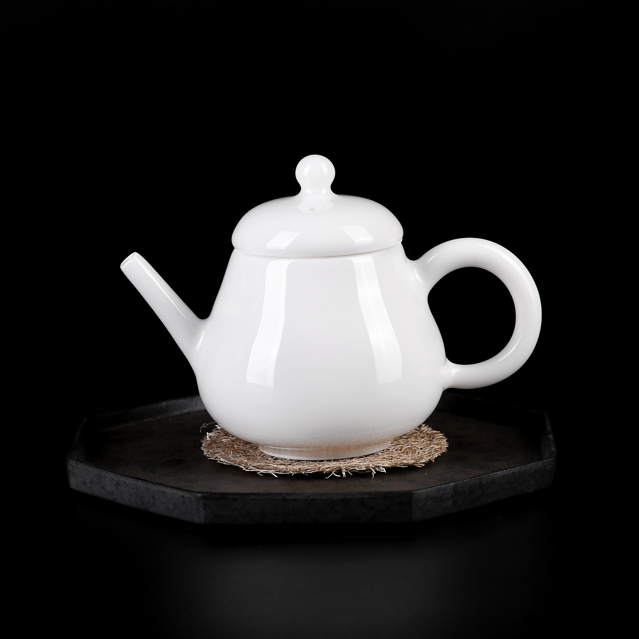 中国茶道古韵飘香茶壶与茶杯透明PNG素材