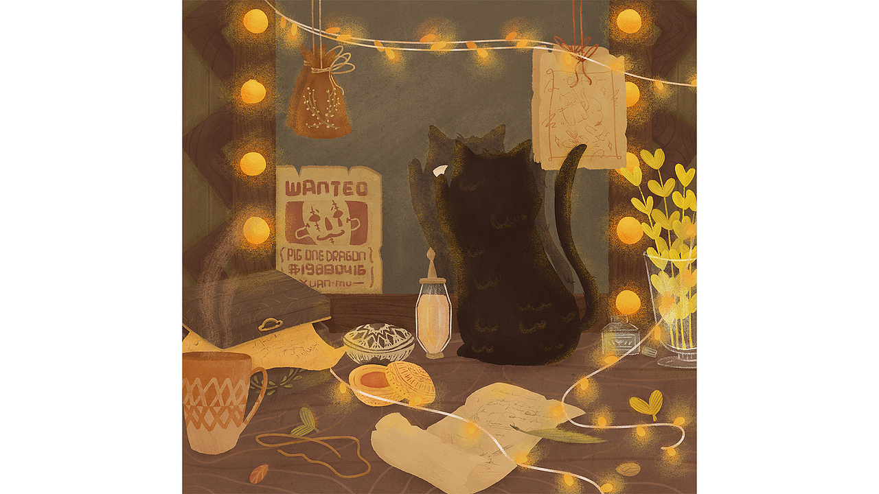 -“丑丑,你傻站在镜子前干嘛?”
-“因为这镜子很特别啊!”<br>-“特别?嗯,确实特别,这镜子特别不错,照的本喵很帅嘛!”