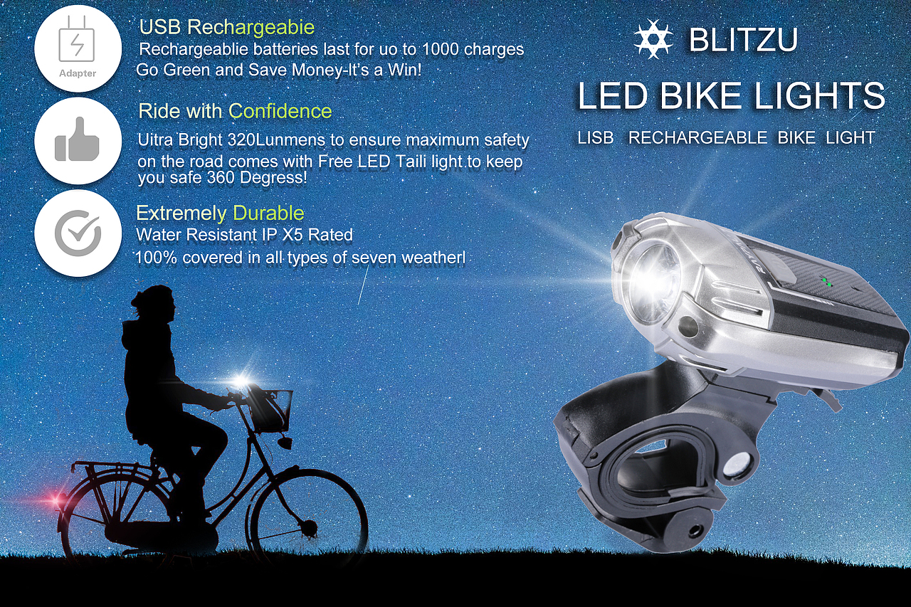 亚马逊A+自行车灯