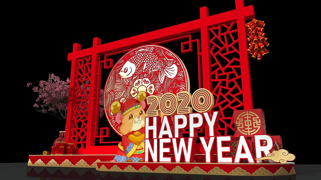 2020鼠年美陈（图ZMTg1MDE3MTk2） - 舞台美术 - 站酷设计师漳州之歌原创素材 - 站酷ZCOOL