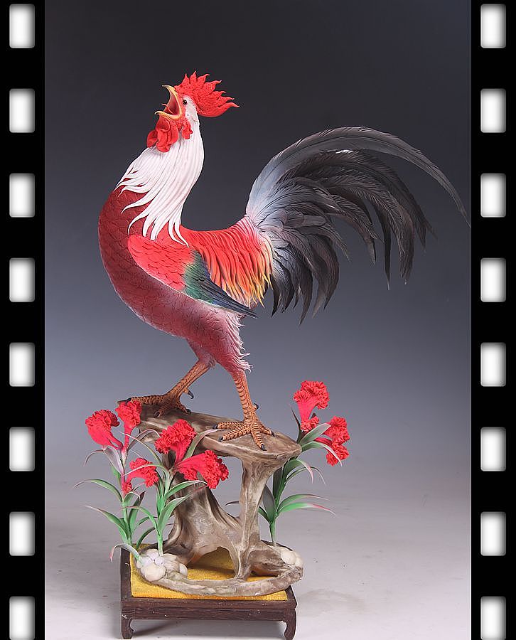 贺加贵面塑软陶(雄鸡)