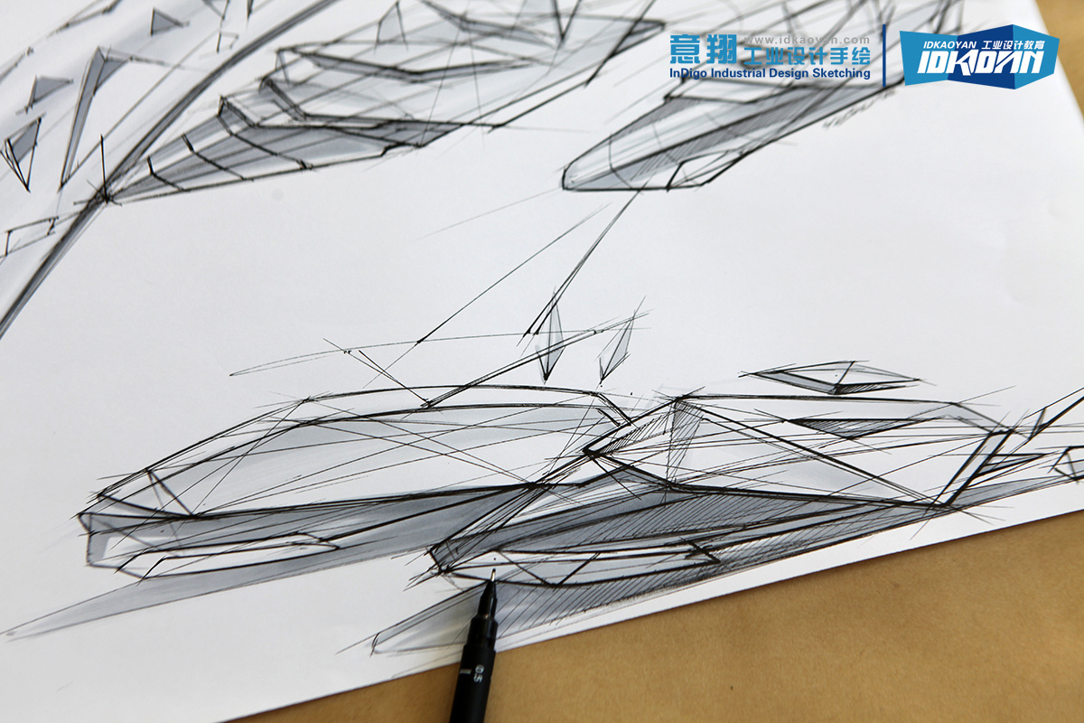 工业设计手绘线稿表达(适合考研、创意草图和