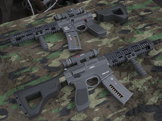 槍械三維建模寫(xiě)實(shí)渲染（個(gè)人主頁(yè)-ZNDE2MzU2NTY=） - 產(chǎn)品 - 站酷設(shè)計(jì)師玩積木的大蛇兜原創(chuàng)素材 - 站酷ZCOOL