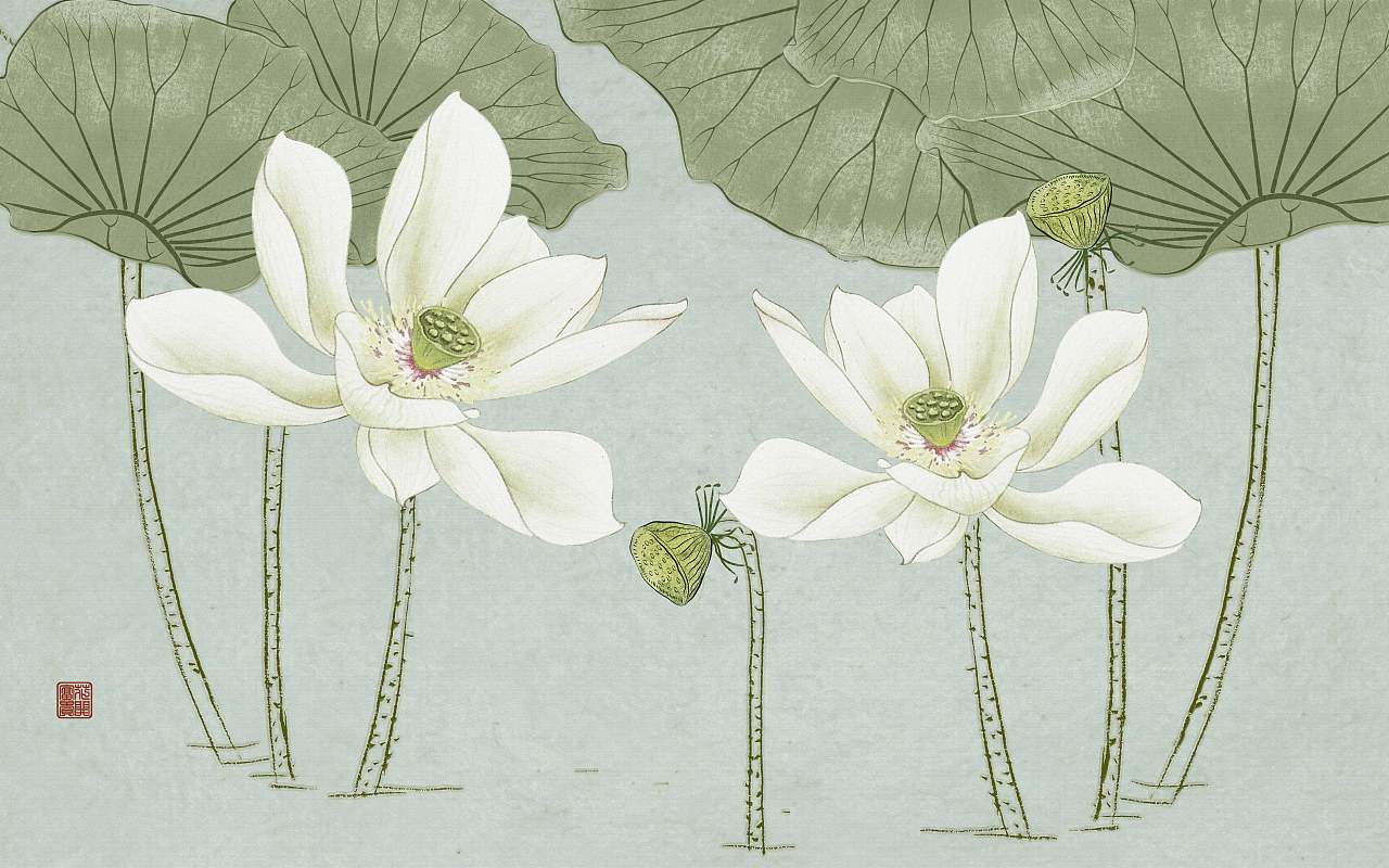 纱画、文创卷帘图案-荷花（图ZMjg0NjUzNzg0） - 图案 - 站酷设计师裕隆家居原创素材 - 站酷ZCOOL