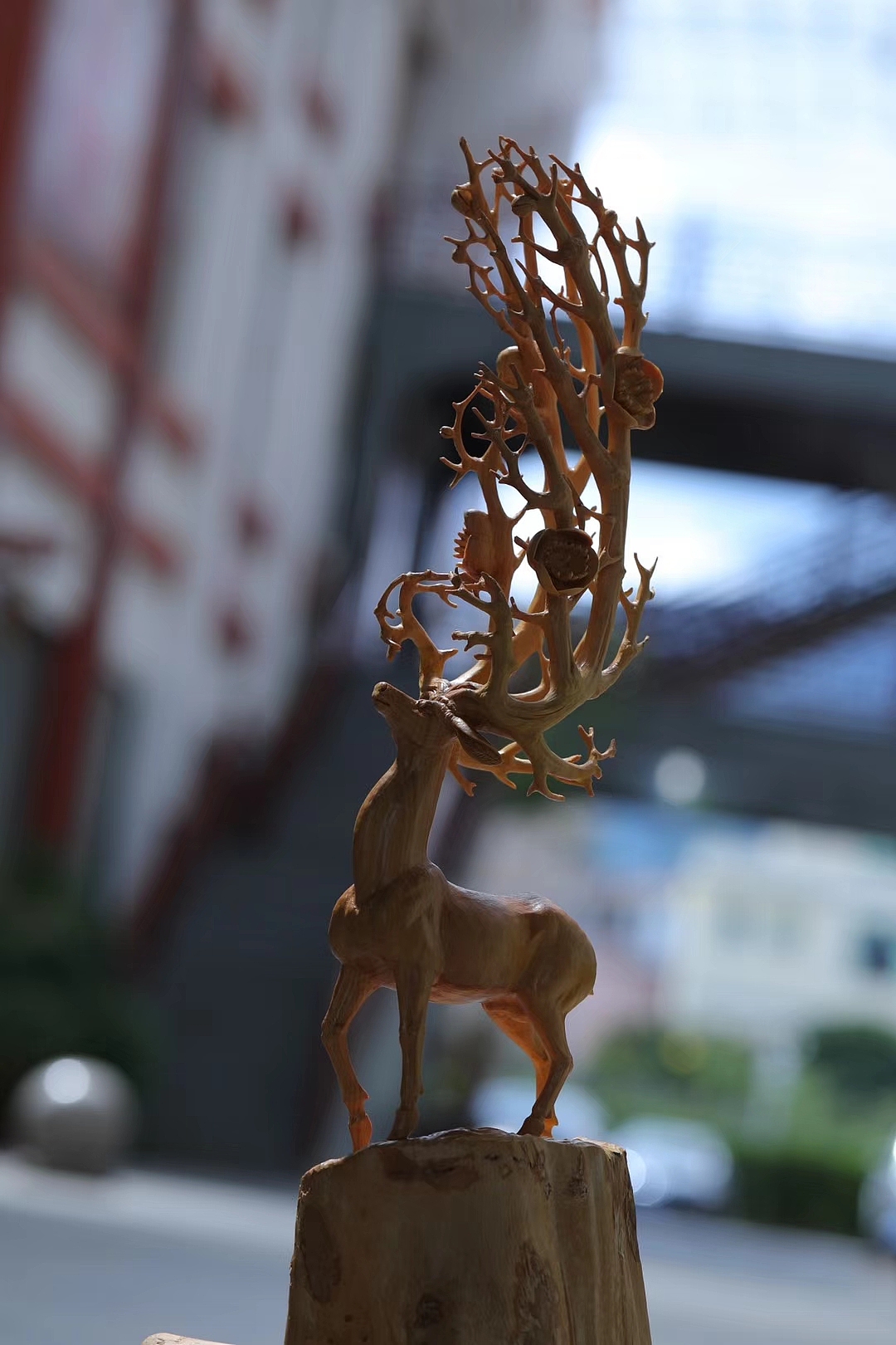 手工雕刻梅花鹿