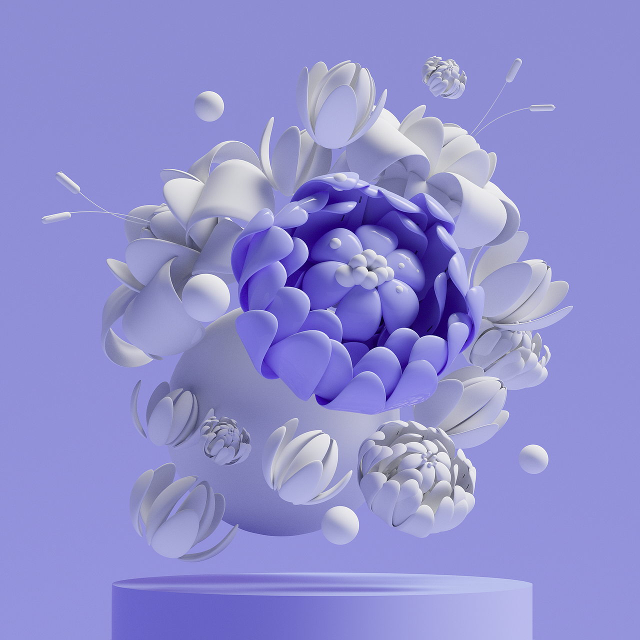 C4D虚拟花卉（图ZMjk1OTI0MjQ0） - 场景 - 站酷设计师A10視覺原创素材 - 站酷ZCOOL